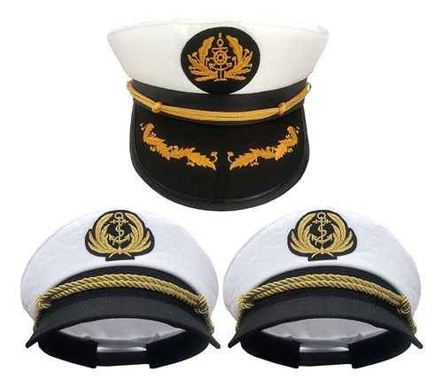 3 Sombreros Capitan Para Hombres Y Mujeres Sombrero Marinero