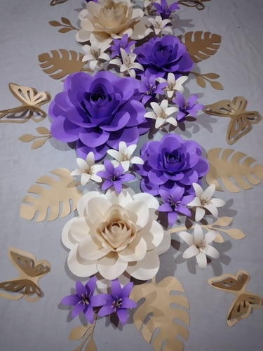 Flores Gigantes De Papel Kit X 10