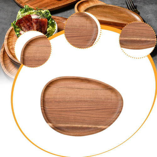 Plato De Postre De Madera, Plato Secos, Vajilla, Estilo D