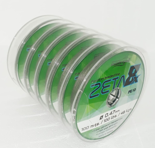 Multifilamento Pesca Zeta 8 Z8 Premiun 0.47mm 100lb X 100 M