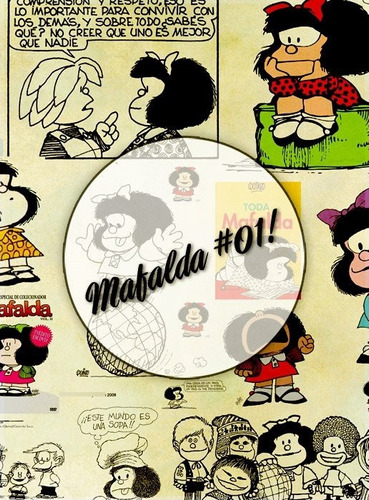 Mafalda #01! Lámina Decoupage Autoadhesiva 30 X 42 Cm