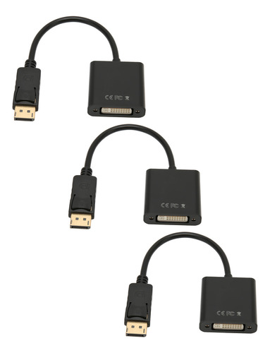 Adaptador Displayport A Dvi  3 Unidades  4k Hd  1080p  Mini