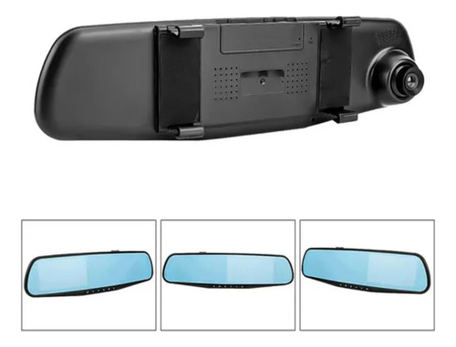 Espejo Retrovisor Dvr Universal 2 Camaras Delantera Reversa