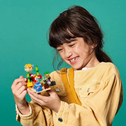 Lego Minecraft O Recife De Coral Com Afogado Peixes-balão