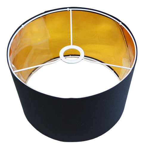 Pantalla De Lámpara De Mesa De Tela 280 Mm X 200 Mm Negro