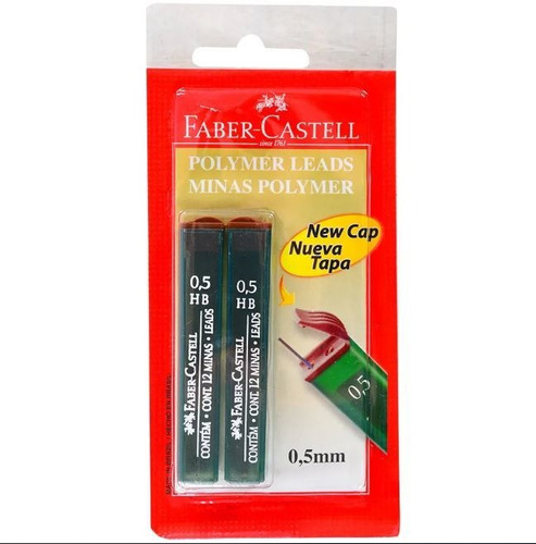 Minas Faber Castell 0.5 Mm Hb Blister X 2 - Mosca