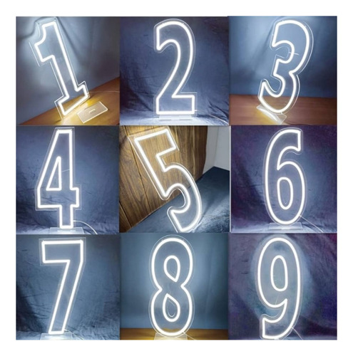 Numeros Avisos Neon Flex