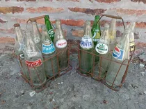 Comprar 2 Canastos De Alambre Porta Botellas Con 12 Botellas Gaseosa