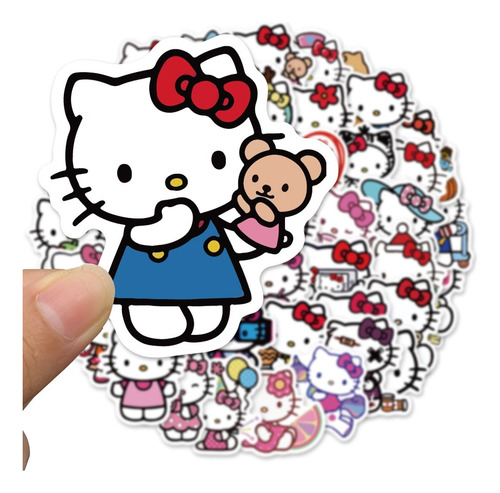 Imagen 3 de 4 de Hello Kitty - Set De 50 Stickers / Calcomanias / Pegatinas