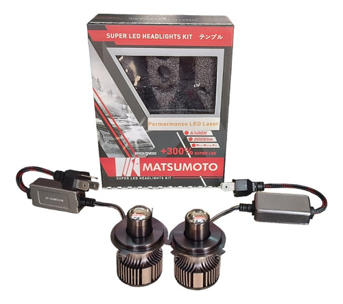 Set Super Led Laser H4 Amarilla Blanca Matsumoto 8000lumenes