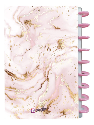 Cuaderno Discos T/frances 80hjs 105grs Pastadura 2 Separador Marmol Rosa
