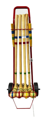 Juego De Croquet 72 Cm. En Carro De 4 Palos Tissus