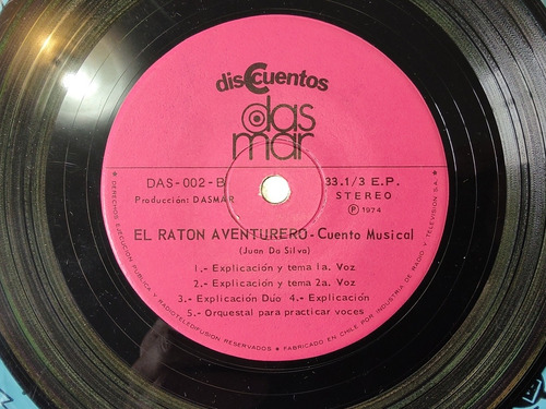 Vinilo Single Del Cuento El Ratón Viajero Cuento Musica (w29