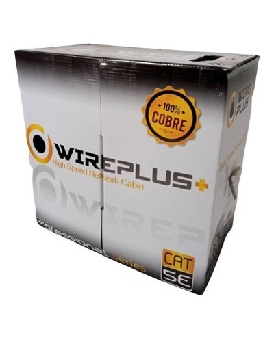 Bobina De Cable Utp Indoor Cat5e 305 Mts 100% Cobre Wireplus