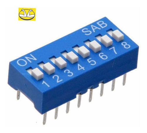 3 Unidades Dip Switch De 8 Posiciones Interruptor Deslizable