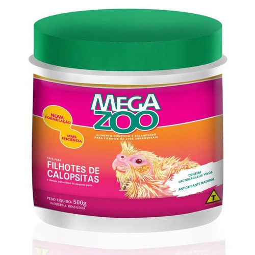 Ração Papa Para Filhotes De Calopsitas Megazoo - 500gr