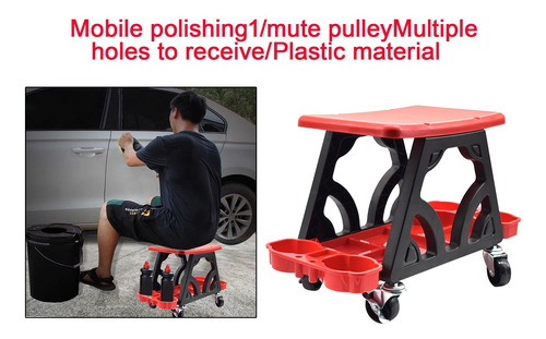 Silla Taburete Para Detalles De Coche Resistente Con Rojo