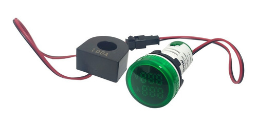 Imagen 2 de 8 de Voltimetro Y Amperimetro 100a Digital Verde Baw