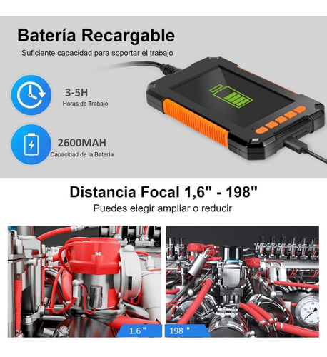 Cámara Inspección Dual Lente Hd1080p 5mts