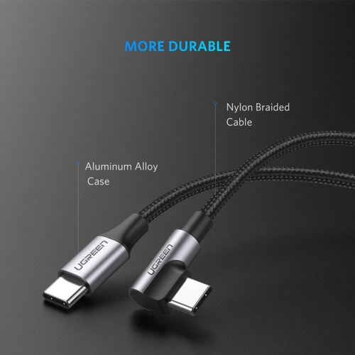 Cable Usb-c A Usb-c | 1 Metro | Conector Con Ángulo