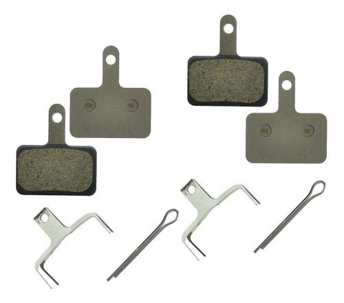 Imagem 3 de 5 de Kit 2 Pares De Pastilhas De Freio Shimano B01s Com Resina