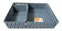 Comprar Kit 3 Cestos Cestinhas Organizadores P M G Azul Multiuso