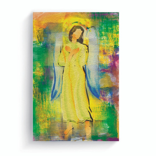 Cuadro Decorativo Abstracto Religioso Angel De La Guarda