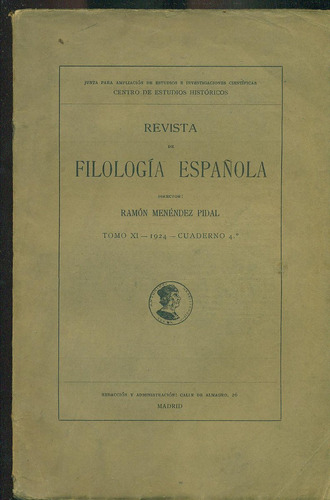 Revista De Filología Española. Tomo Xi. Cuaderno 4.o