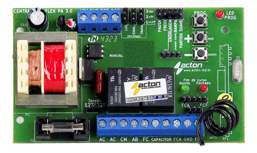 Placa Central Motor Portão Universal Ac4 Flex + Fim De Curso