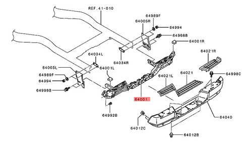 Refuerzo De Parachoque Tras Mitsubishi New L200 4x4 2015 