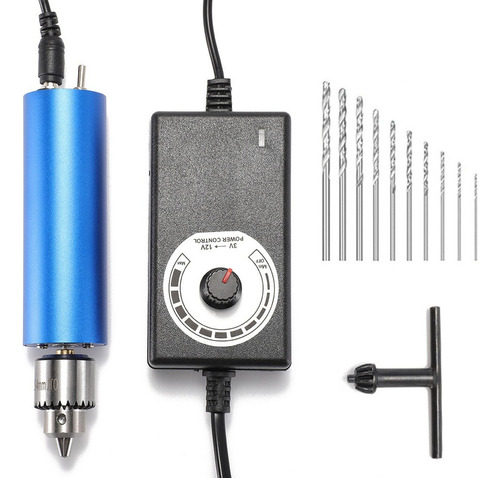 Herramientas Eléctricas Mini Taladro Eléctrico Con 10 Brocas