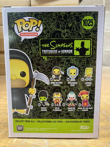 Grim Reaper Homero 1025 Los Simpsons Terrorhouse Funko Pop
