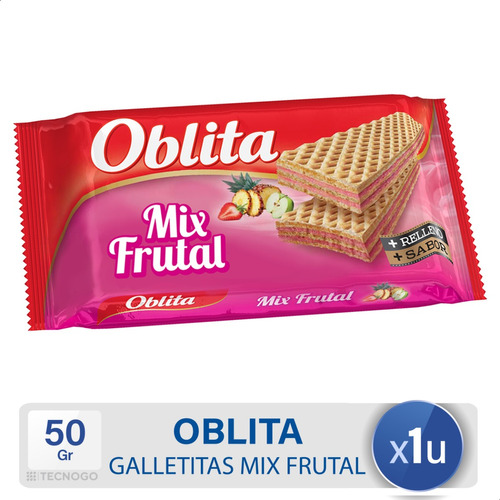 Galletitas Oblea Frutilla Oblita Mix Frutal - Mejor Precio