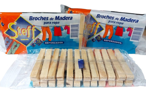 Broches De Madera Steff X Doc. (24 Packs)