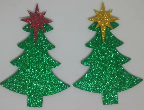 Enfeite Caveirinhas de Glitter para Árvore de Natal