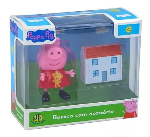 Casinha Da Peppa Pig Com Jardim Brinquedo Com Bonecos - Dtc