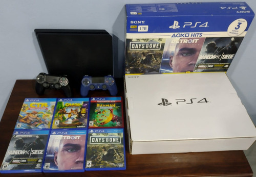 Playstation 4 Hits Bundle + (2 Mandos Y 6 Juegos)