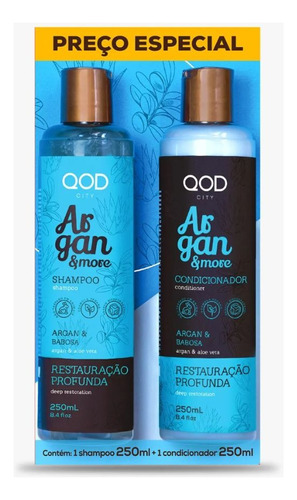  Kit Qod Argan & More Shampoo + Condicionador 250ml - Cada