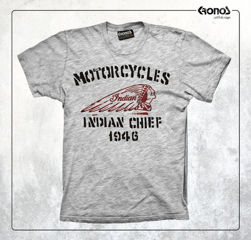Remera Garage Motos Indian Chief Motorcycles Vintage