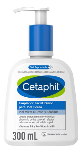 Cetaphil Limpiador Liquido Piel Grasa X300ml