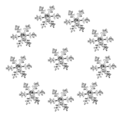 4 X 10 Uds Adornos De Espalda De Cristal De De Nieve Para