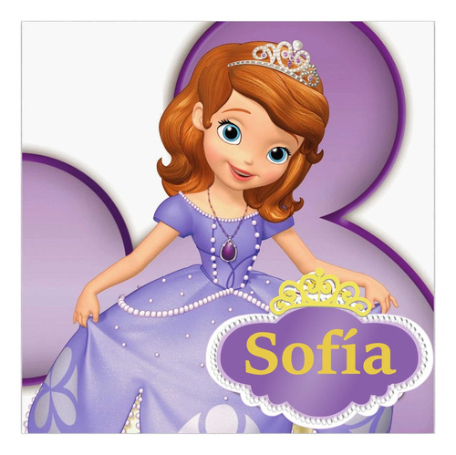 Banner Imprimible Princesa Sofía 1x1 Mt. Personalizado