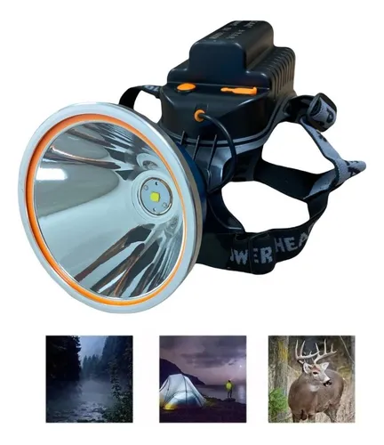 Lampara Camping Cabeza Focos Para Cazar Led Recargable 1500w