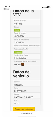 Chevrolet Captiva 2.4 Ls 167cv