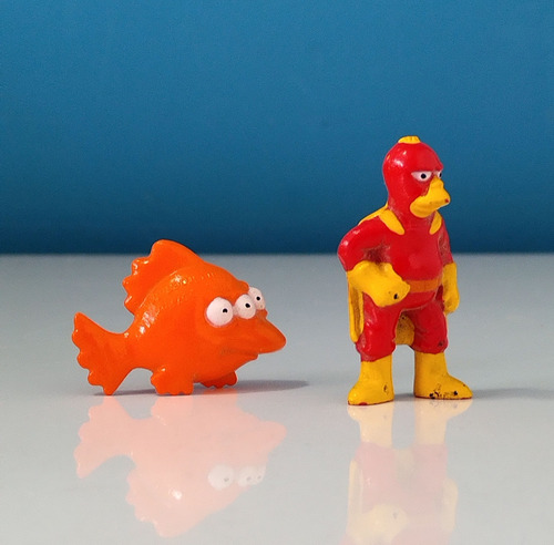 Muñecos Hombre Radioactivo Y Blinky (los Simpson) + Yapa (Usado)