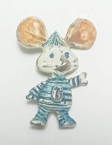 Antiguo Broche Prendedor Topo Gigio