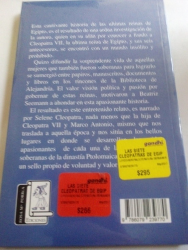 Imagen 2 de 3 de Libro Cleopatra Las Siete Cleopatras De Egipto Nuevo Sellado