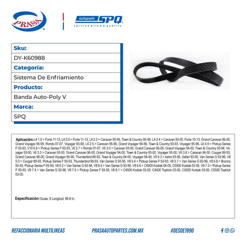 Banda Auto-poly V Dodge Magnum 2005