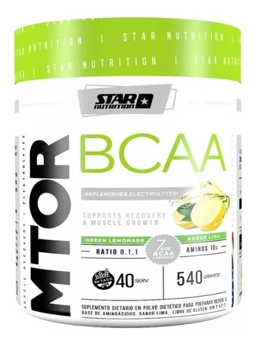 Aminoacidos Bcaa Mtor 540grs Star Nutrition