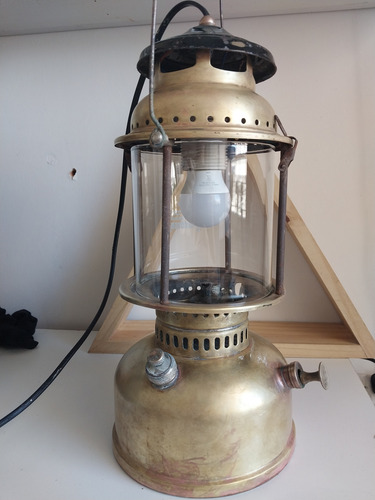 Antiguo Farol De Bronce Para Iluminacion (Usado)